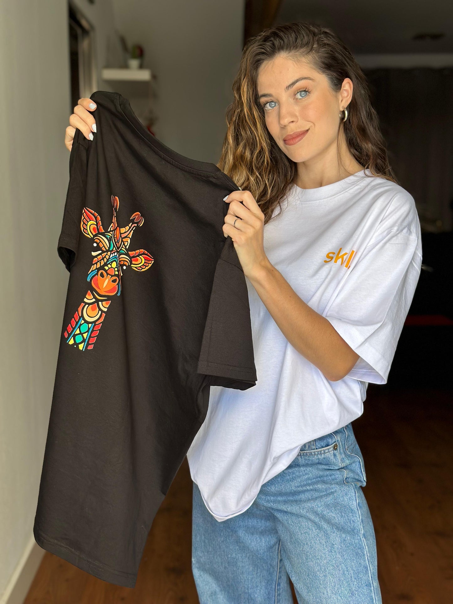 Camiseta de manga corta oversize - JIRAFA