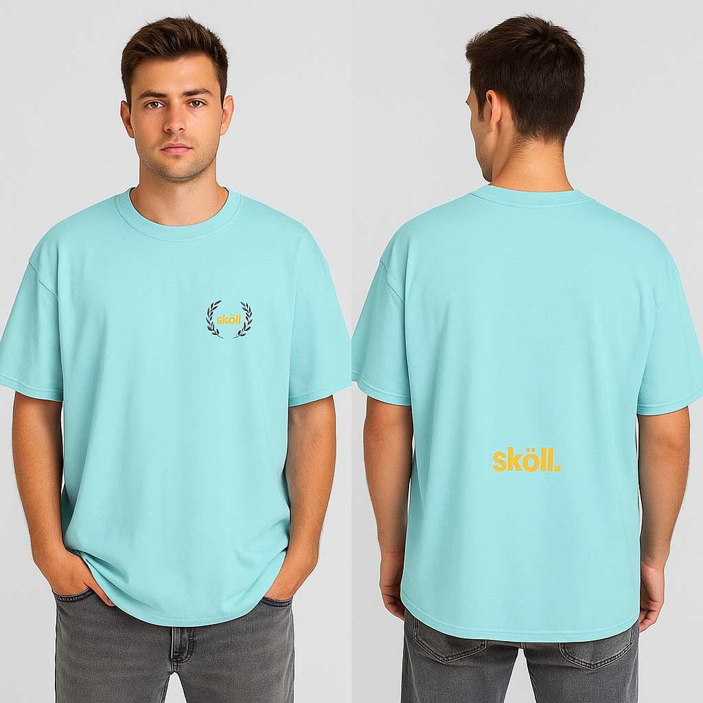 Camiseta Oversize Basic Laurel - Blue