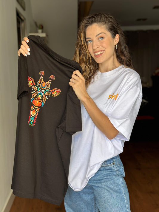 Camiseta de manga corta oversize - JIRAFA