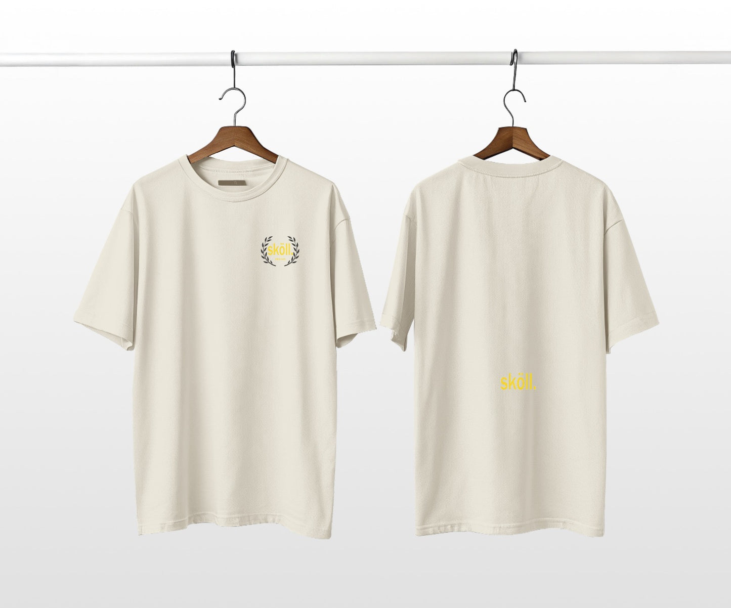 Camiseta Oversize Basic Laurel - Blanco roto